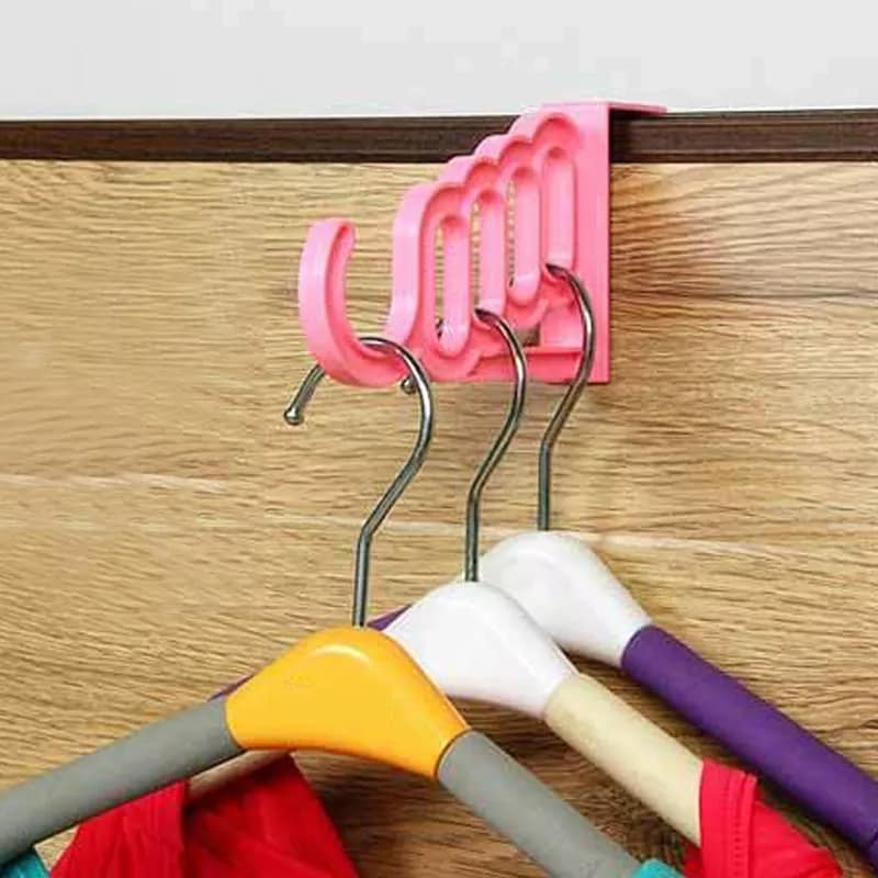 Pack Of 2 - 5 Hole Plastic Organizer Door Hooks.